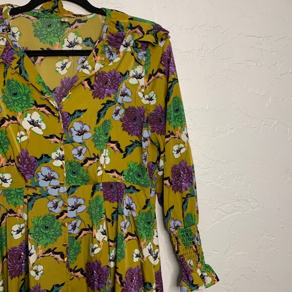 Enda Forty Four Floral Long Sleeve Cold Shoulder Dress Womens small eclectic - Picture 8 of 9